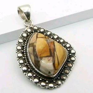 Handmade Mookaite Silver Pendant NEW